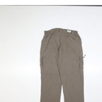 BRUGI Mens Regular Fit Beige Zip Trousers W30 L32 Casual Outdoor Lightweight