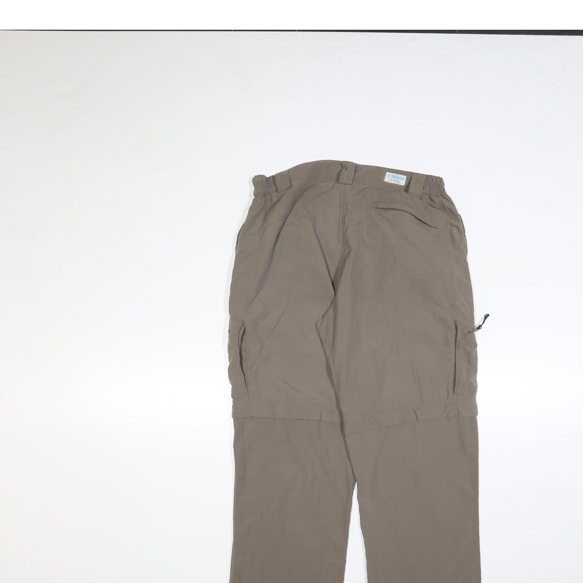 BRUGI Mens Regular Fit Beige Zip Trousers W30 L32 Casual Outdoor Lightweight