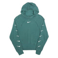 NIKE Womens Teal Hoodie S Cotton Blend Pullover Sweatshirt Nike Swoosh Logo