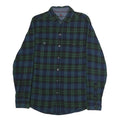 WOOLRICH Mens Blue & Green Check Shirt M Cotton Casual Classic Button Collar