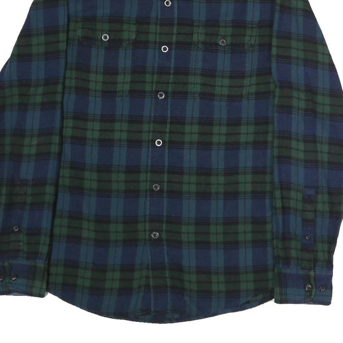 WOOLRICH Mens Blue & Green Check Shirt M Cotton Casual Classic Button Collar