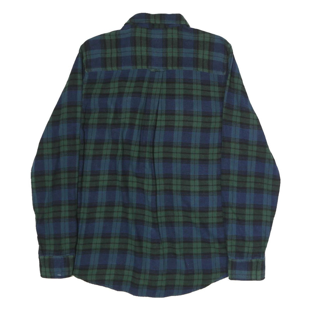 WOOLRICH Mens Blue & Green Check Shirt M Cotton Casual Classic Button Collar