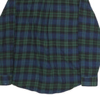 WOOLRICH Mens Blue & Green Check Shirt M Cotton Casual Classic Button Collar