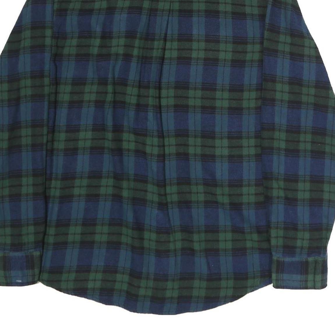 WOOLRICH Mens Blue & Green Check Shirt M Cotton Casual Classic Button Collar