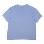 ADIDAS Womens Blue & White Sports Graphic T-Shirt UK 10 Short Sleeve Crew Neck