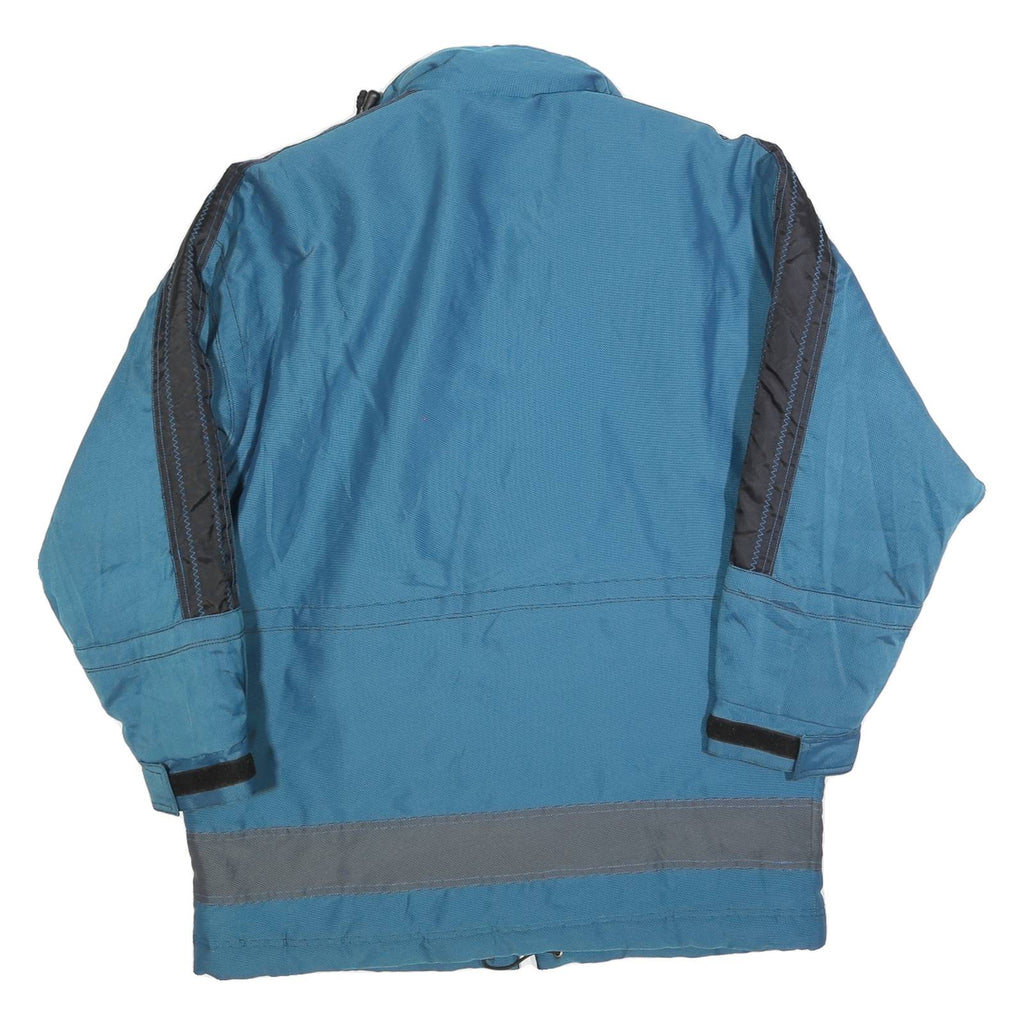 NEVADA Womens Blue & Grey Zip Jacket S Polyester Blend Plain Outdoor Warm