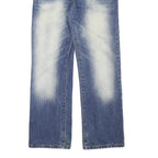 REJECT Mens Regular Fit Straight Leg Denim Medium Blue Wash Jeans W30 L30 Cotton