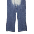 REJECT Mens Regular Fit Straight Leg Denim Medium Blue Wash Jeans W30 L30 Cotton