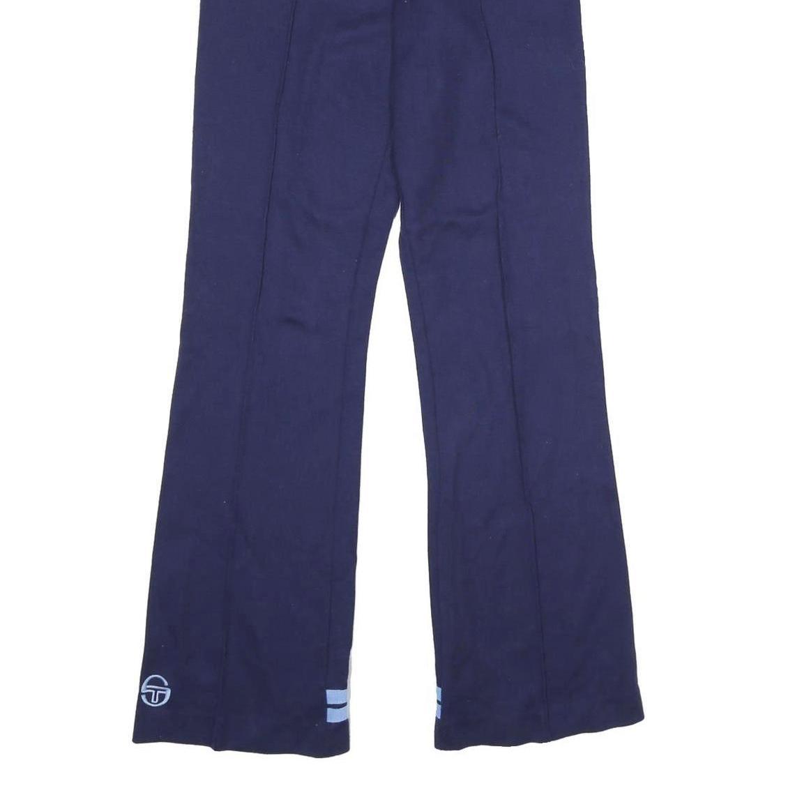 SERGIO TACCHINI Womens Joggers Navy & Light Blue S W22 L32 Wool Blend Relaxed