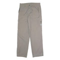 YUNHAI Mens Cotton Blend Beige Relaxed Cargo Trousers W32 L31 Casual Utility Zip