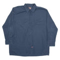 DICKIES Mens Worker Shirt Blue Long Sleeve XL