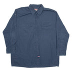 DICKIES Mens Worker Shirt Blue Long Sleeve XL