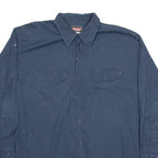 DICKIES Mens Worker Shirt Blue Long Sleeve XL