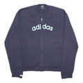 ADIDAS Mens Navy Blue Zip Jacket Acrylic XL Plain Sportswear Casual Track Top