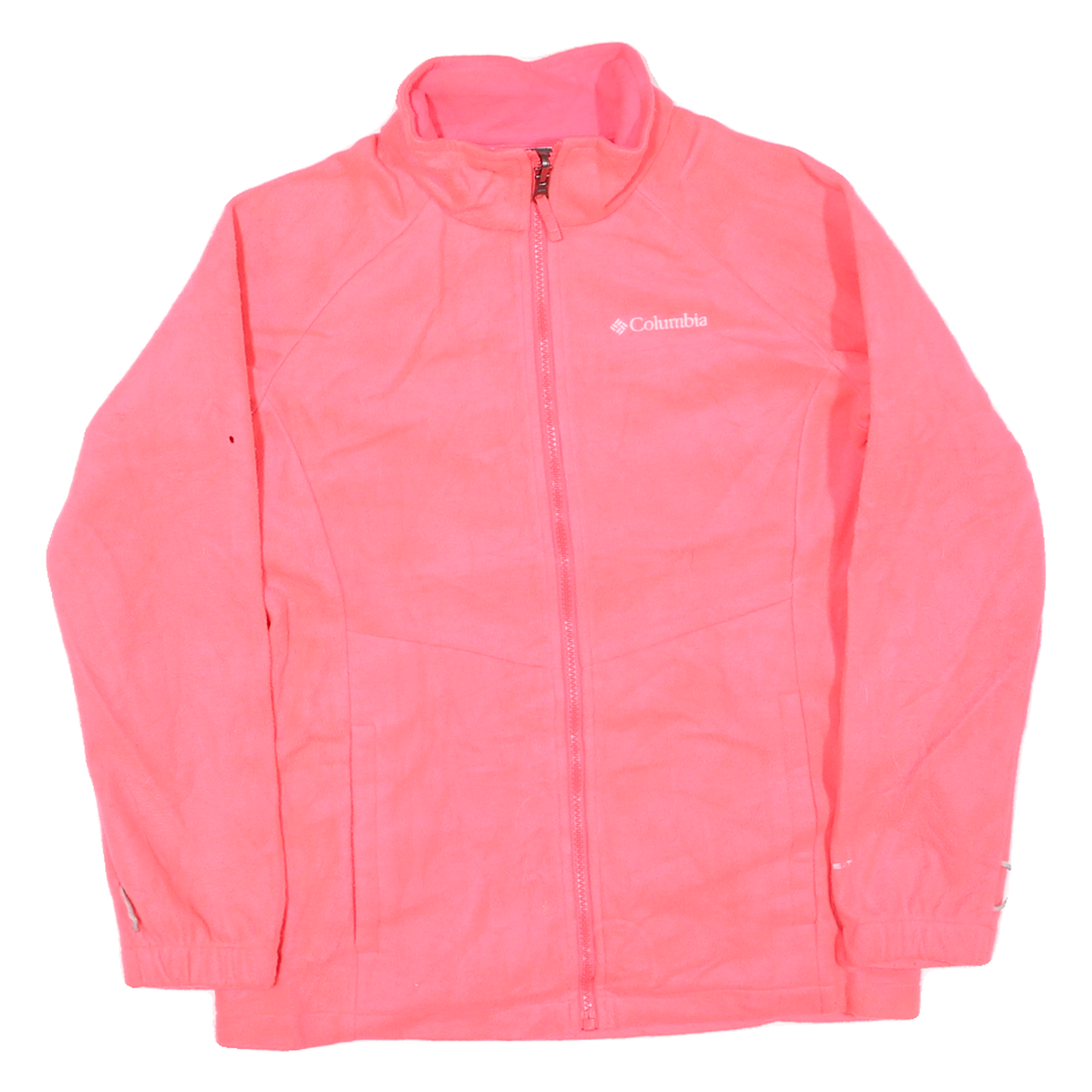 COLUMBIA Womens Pink Jacket L Polyester Blend Fleece Zip Outdoor Casual Warm