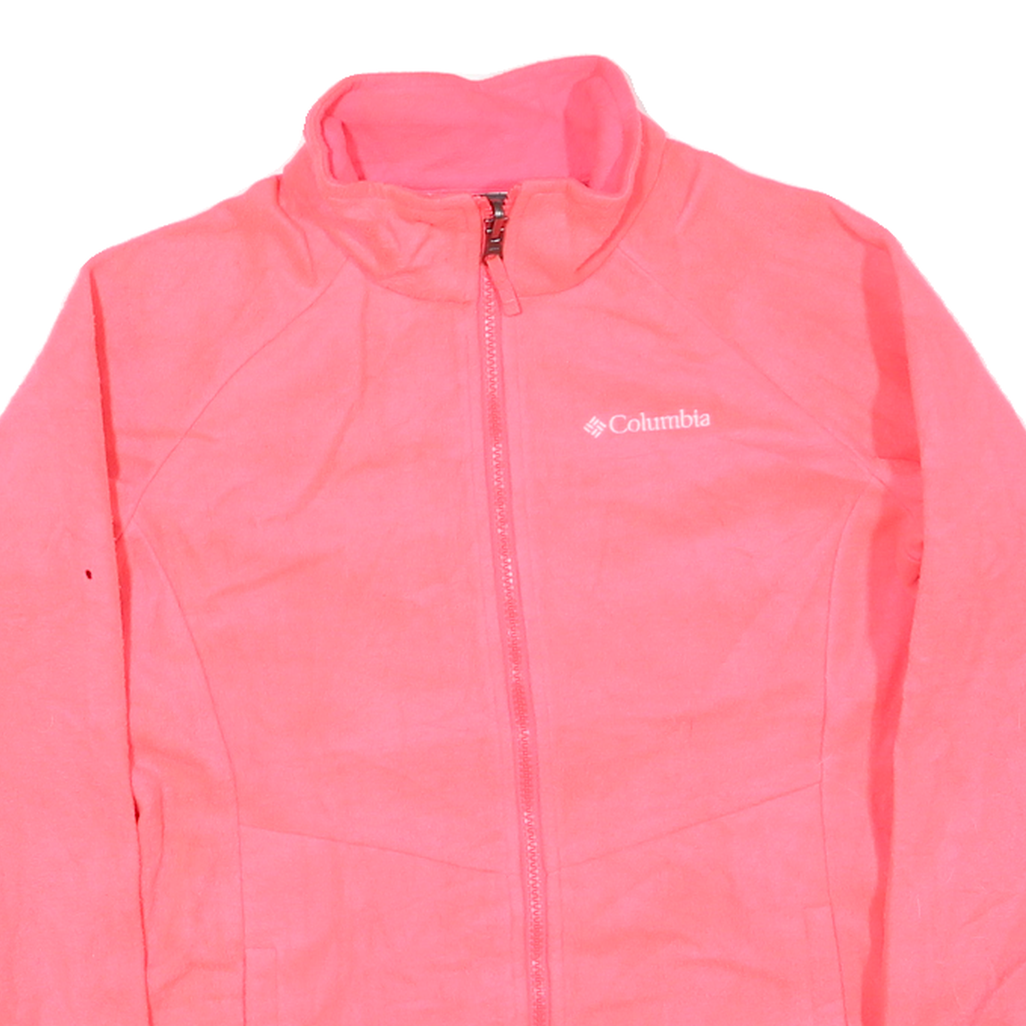 COLUMBIA Womens Pink Jacket L Polyester Blend Fleece Zip Outdoor Casual Warm