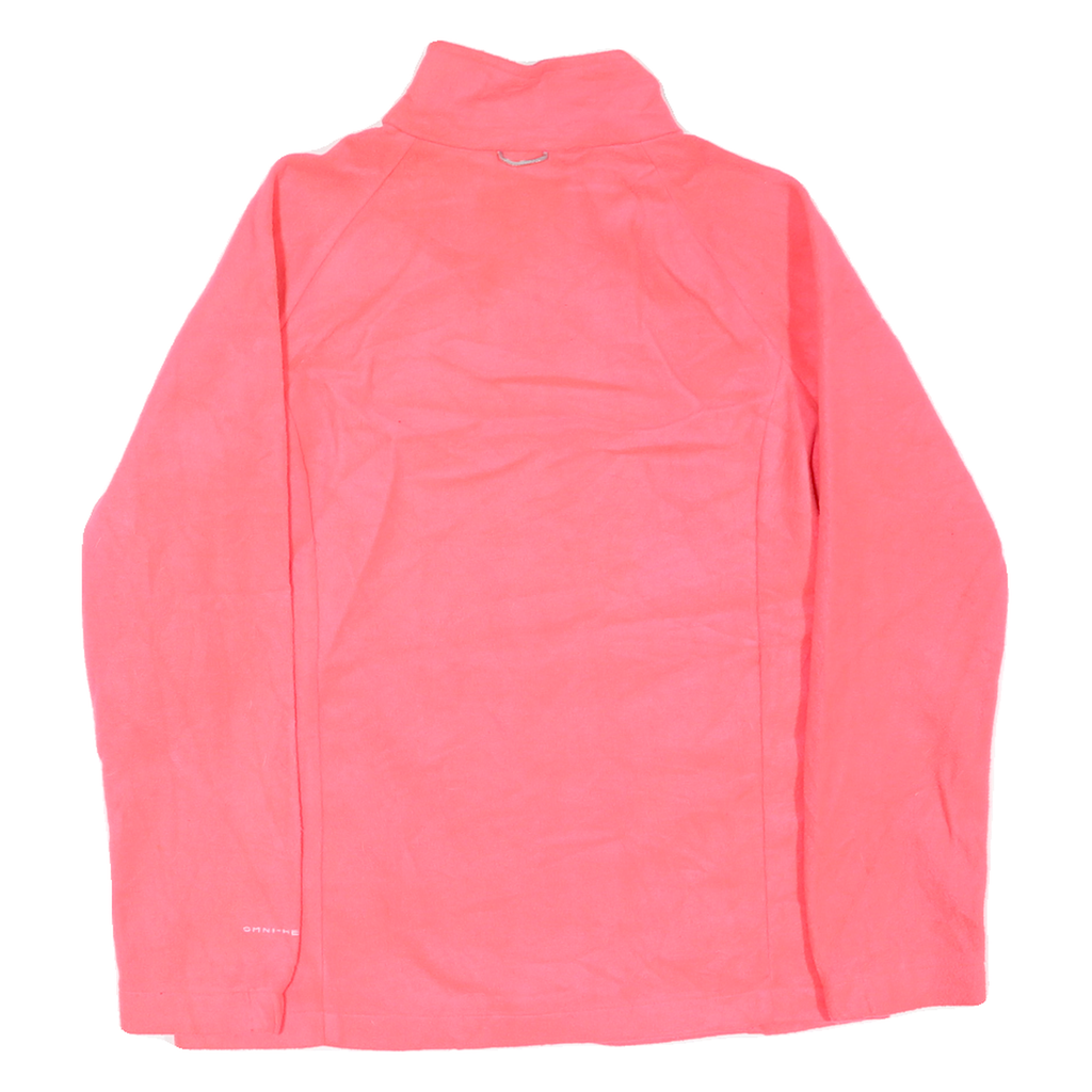 COLUMBIA Womens Pink Jacket L Polyester Blend Fleece Zip Outdoor Casual Warm