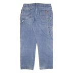 DICKIES Mens Jeans Blue Relaxed Straight Denim Medium W40 L32 Workwear Zip
