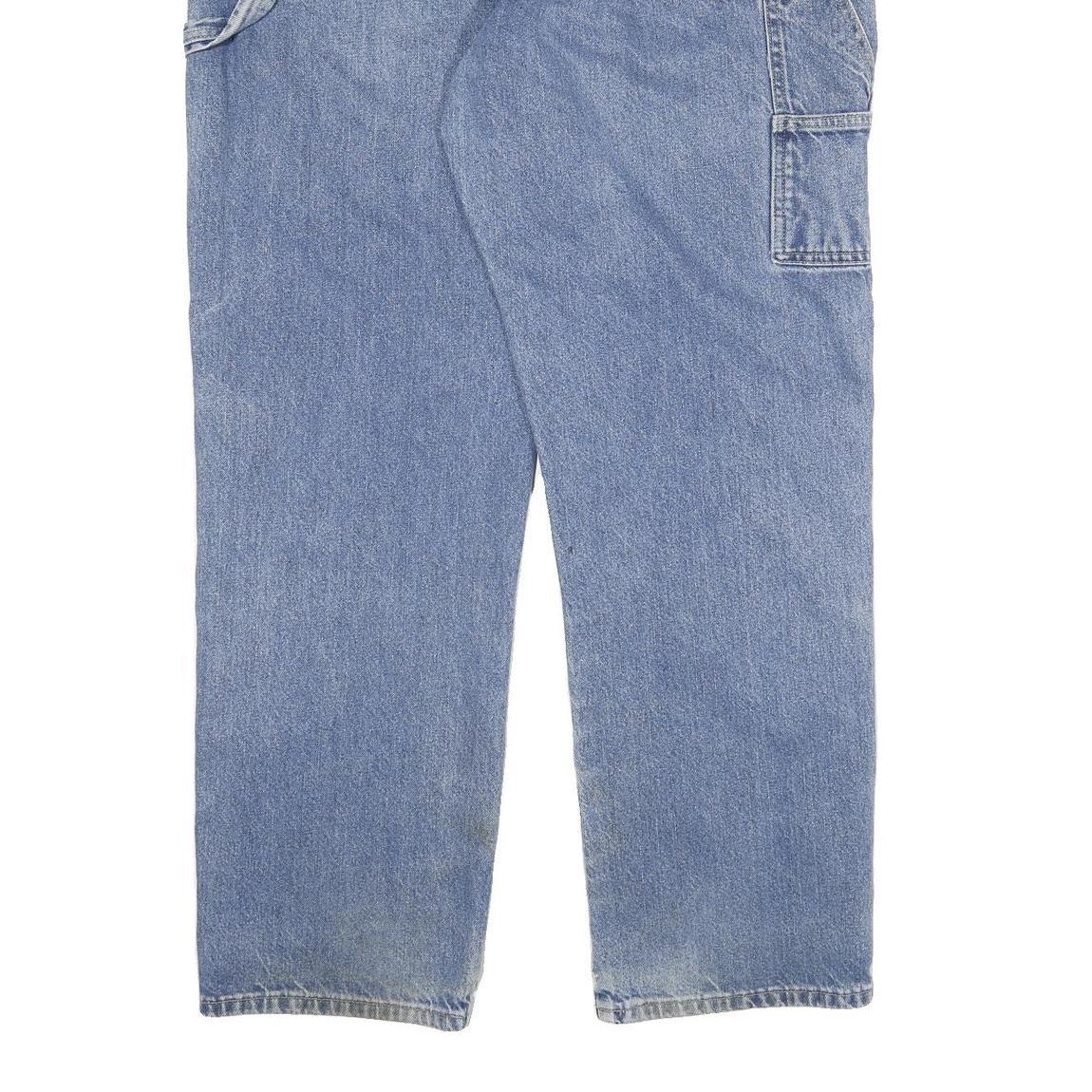 DICKIES Mens Jeans Blue Relaxed Straight Denim Medium W40 L32 Workwear Zip