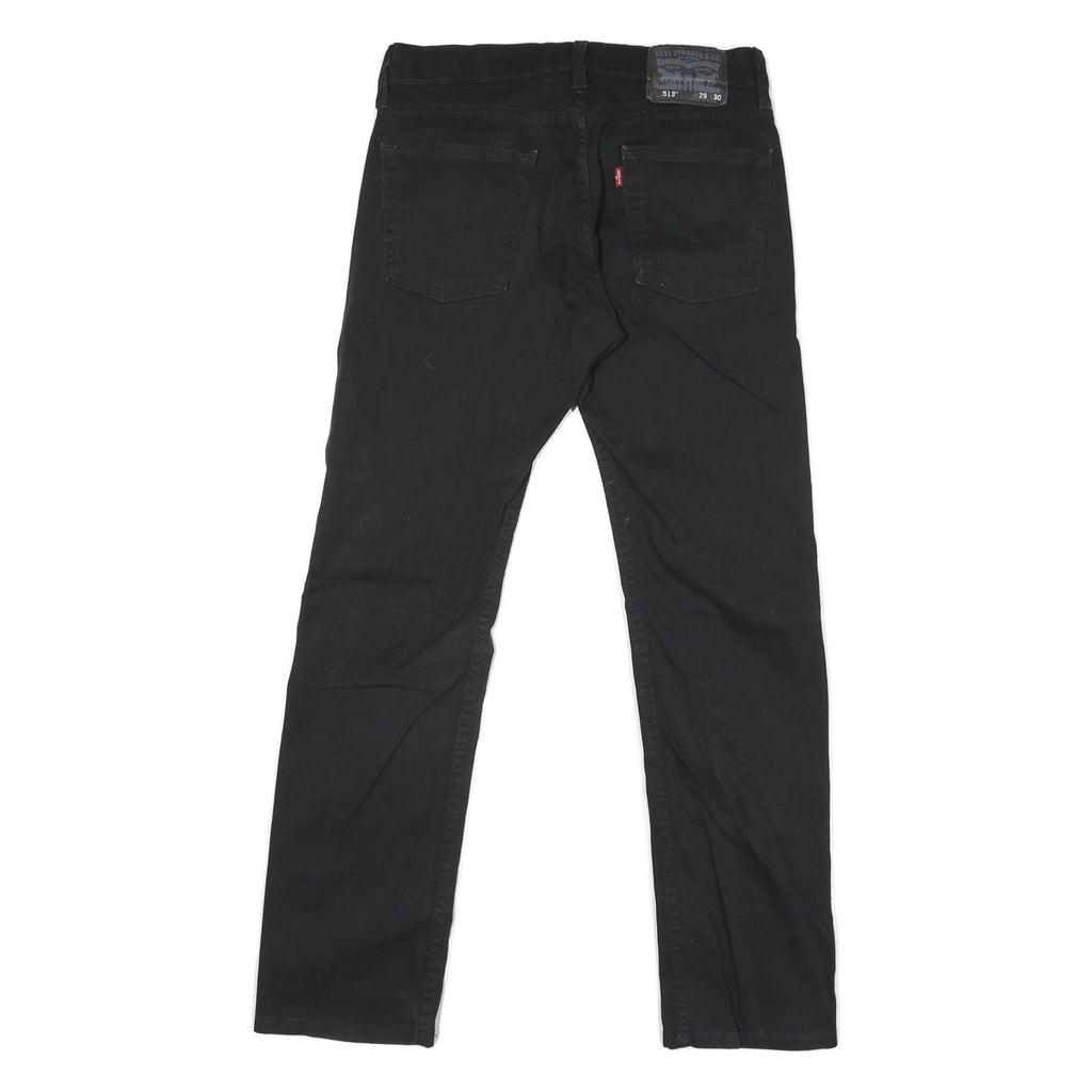 LEVI'S 513 Mens Black Slim Skinny Denim W29 L28 Zip Cotton Blend Slim Fit Jeans