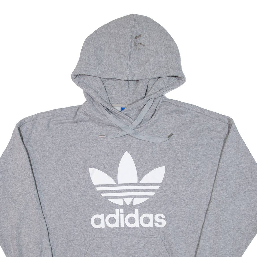 ADIDAS Womens Grey Hoodie UK 18