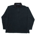 NAUTICA Mens Jumper Black Button Neck Tight Knit XL
