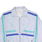 LESKI SPORTSWEAR Mens Light Blue & Blue & Turquoise Sportswear Jacket L