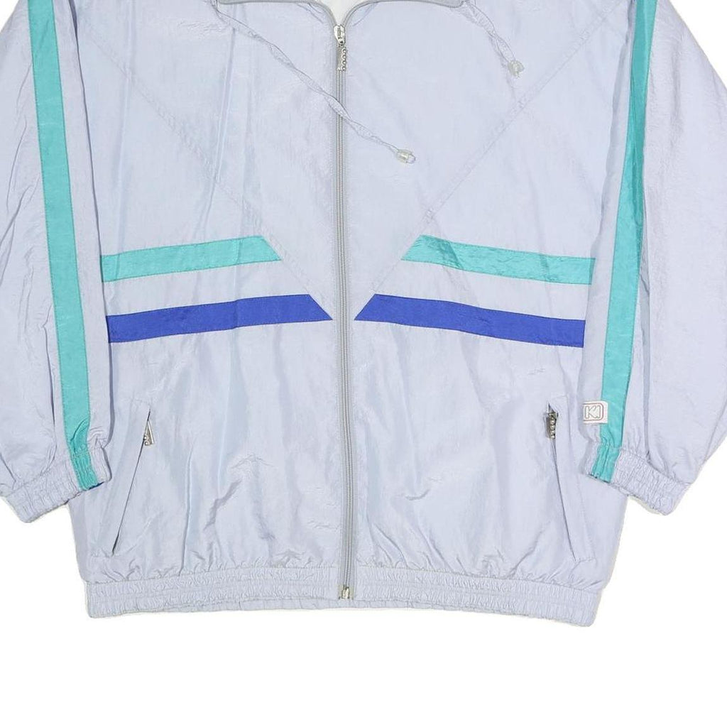 LESKI SPORTSWEAR Mens Light Blue & Blue & Turquoise Sportswear Jacket L