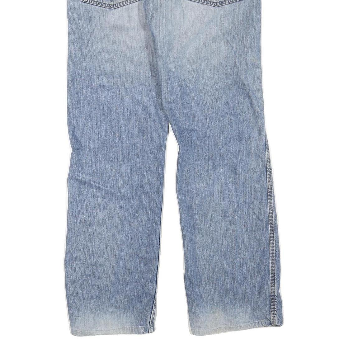 CARHARTT Mens Regular Fit Light Blue Denim Jeans Cotton Blend Button W32 L32