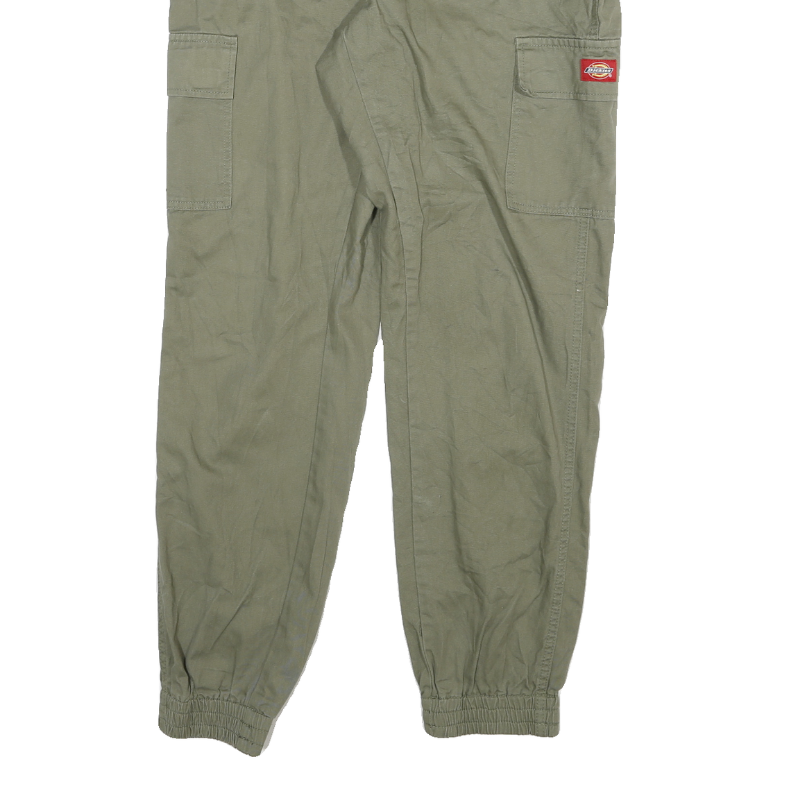 DICKIES Mens Cotton Blend Relaxed Cargo Trousers Green W28 L29 Casual Workwear