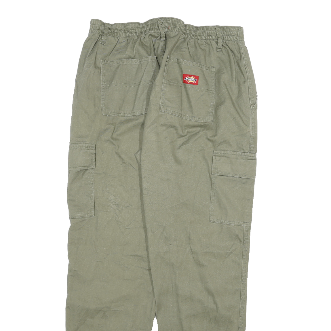 DICKIES Mens Cotton Blend Relaxed Cargo Trousers Green W28 L29 Casual Workwear