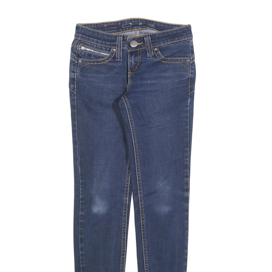 LEVI'S Womens Jeans Blue Slim Skinny Denim Medium W25 L32 Stretch Zip Fly