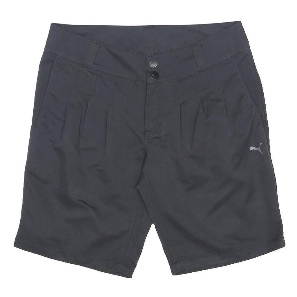 PUMA Womens Shorts Black Casual M W32 Polyester Blend Comfortable Stylish