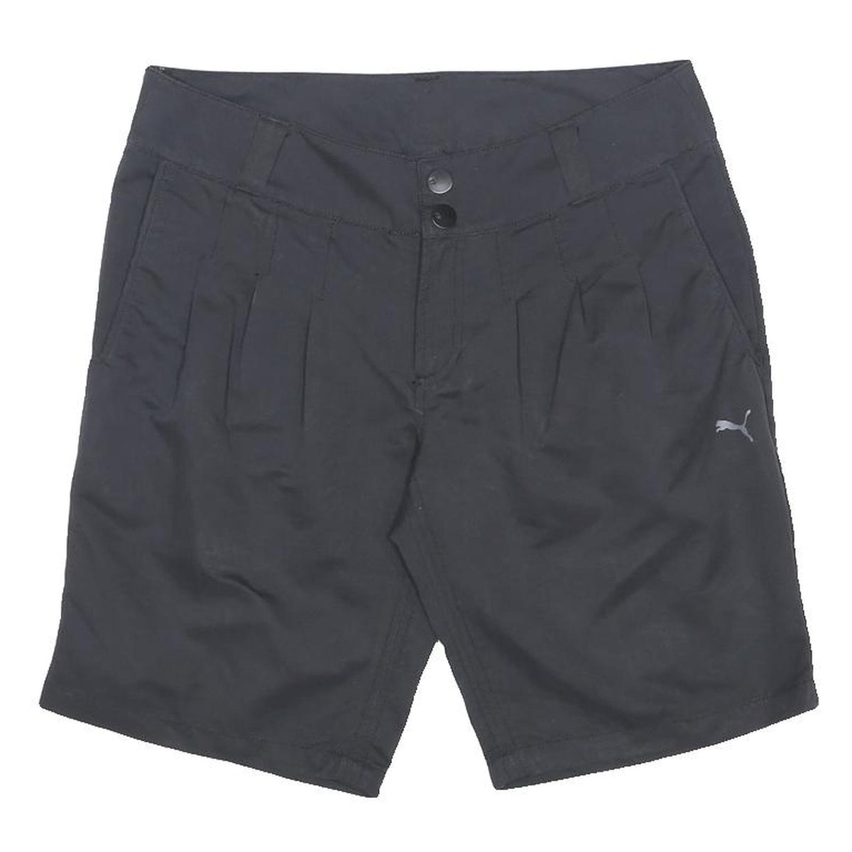 PUMA Womens Shorts Black Casual M W32 Polyester Blend Comfortable Stylish