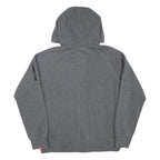 NIKE Mens Grey Zip Up Hoodie M Cotton Blend Casual Sweatshirt