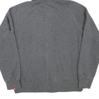 NIKE Mens Grey Zip Up Hoodie M Cotton Blend Casual Sweatshirt