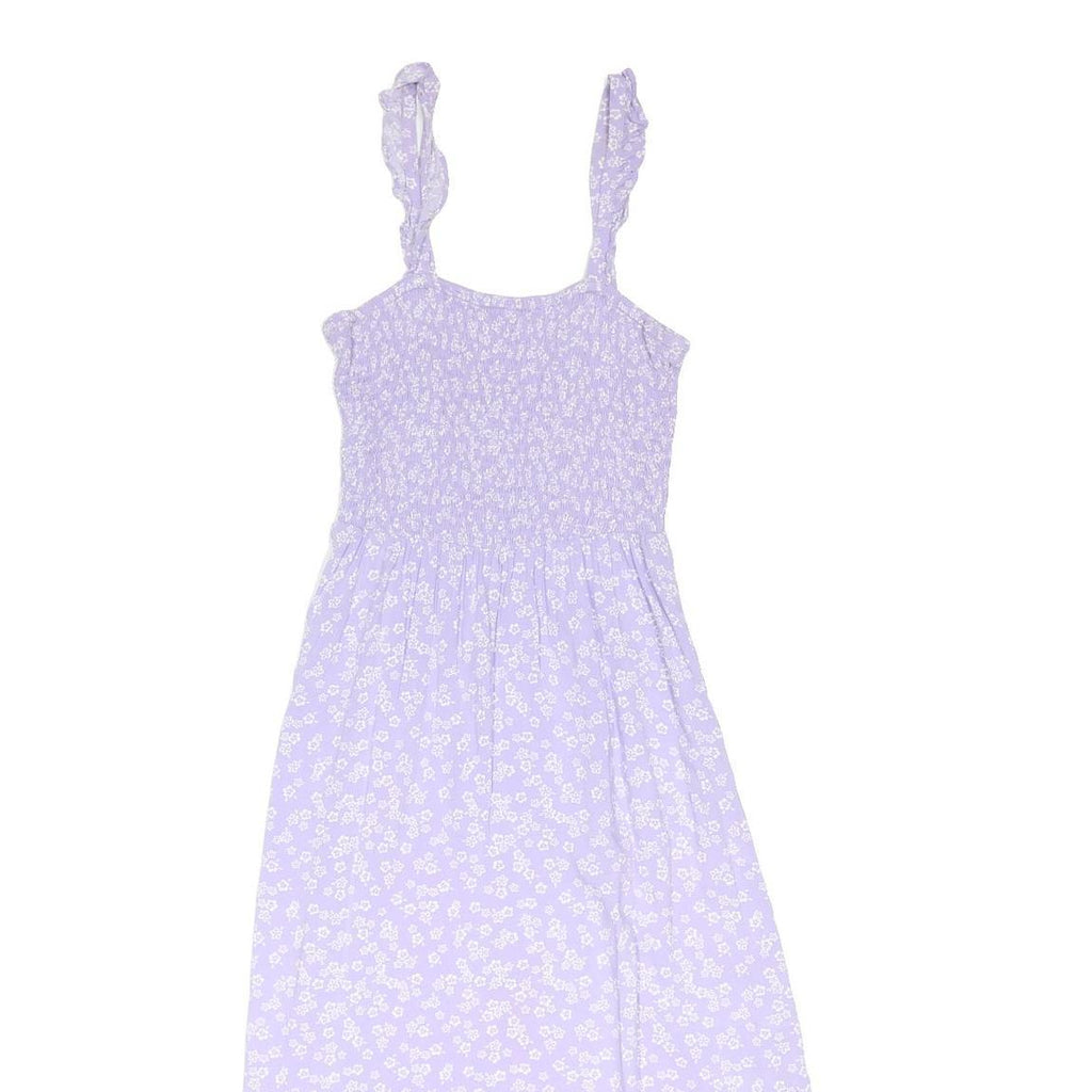 NEW LOOK Girls Lilac & White Floral Sleeveless Cotton Blend Maxi Dress 14Y