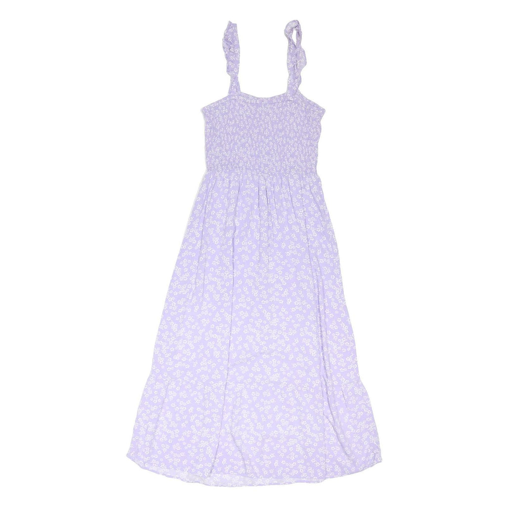 NEW LOOK Girls Lilac & White Floral Sleeveless Cotton Blend Maxi Dress 14Y