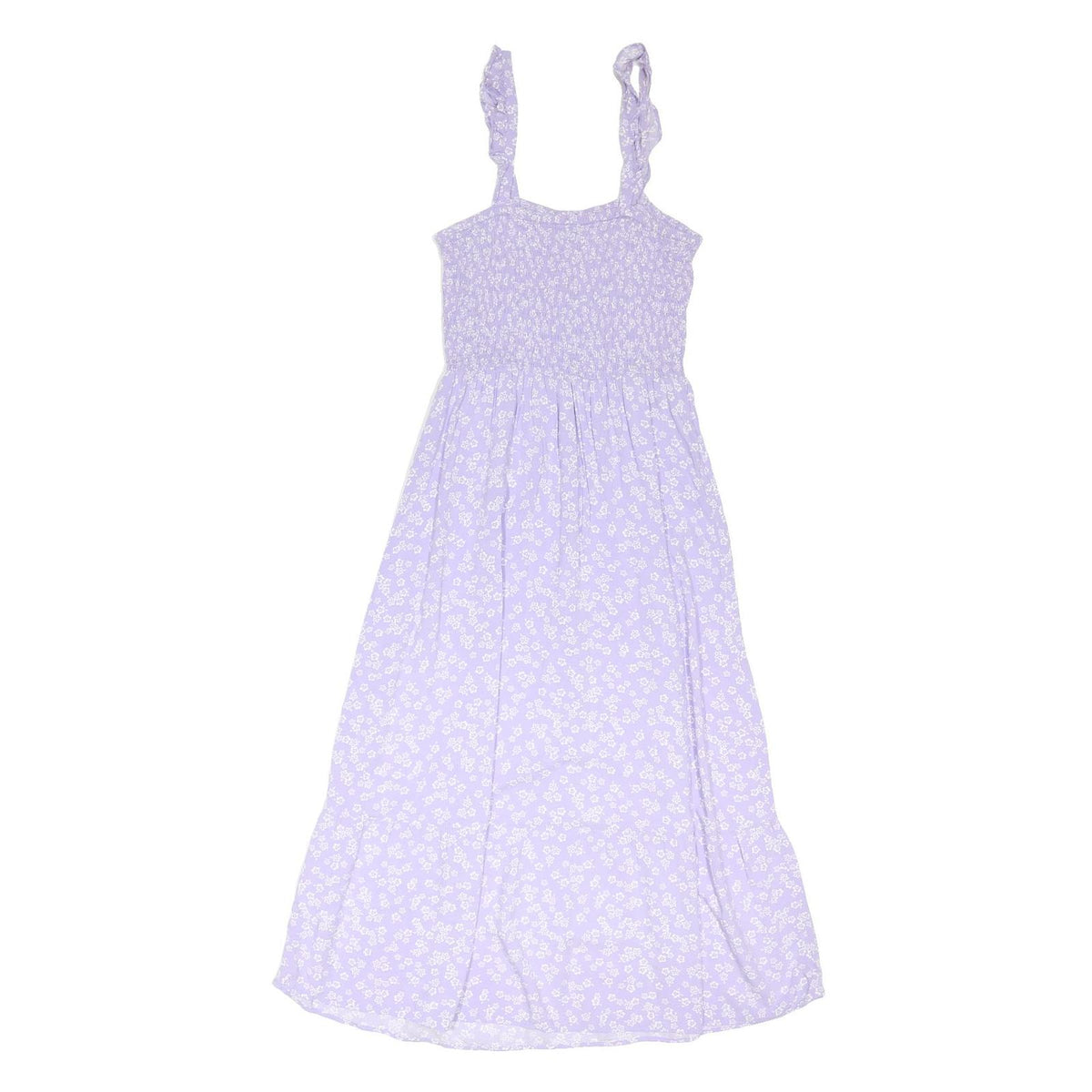 NEW LOOK Girls Lilac & White Floral Sleeveless Cotton Blend Maxi Dress 14Y