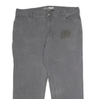 CARHARTT Mens Cotton Blend Relaxed Fit Grey Workwear Trousers W42 L30 Zip Pocket