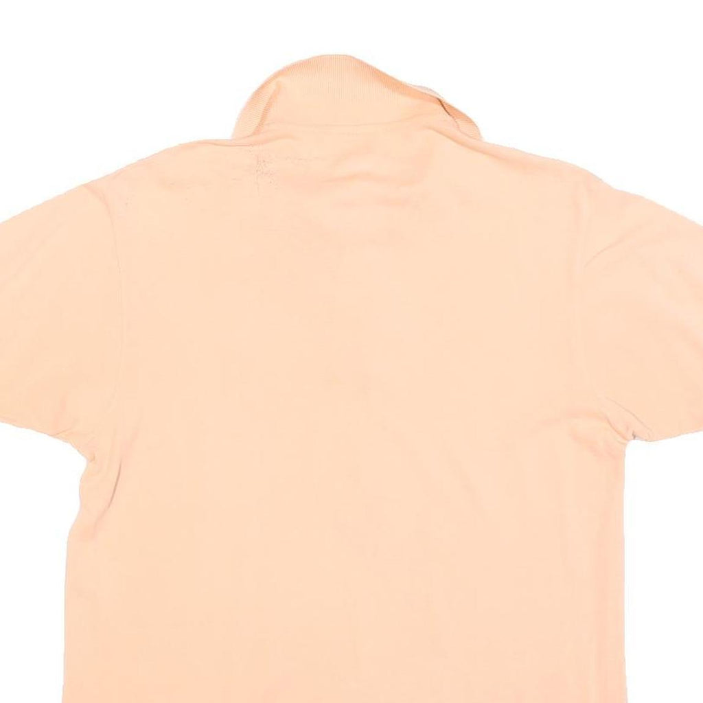LACOSTE Womens Peach Short Sleeve Plain Polo Shirt M Classic Cotton Blend