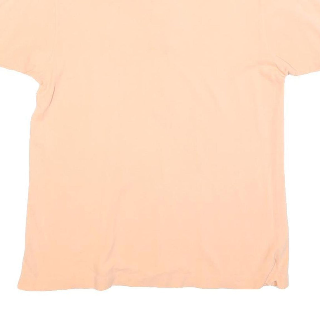 LACOSTE Womens Peach Short Sleeve Plain Polo Shirt M Classic Cotton Blend