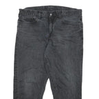 CARHARTT Mens Relaxed Black Cotton Blend Zip Trousers W35 L26 Workwear Style