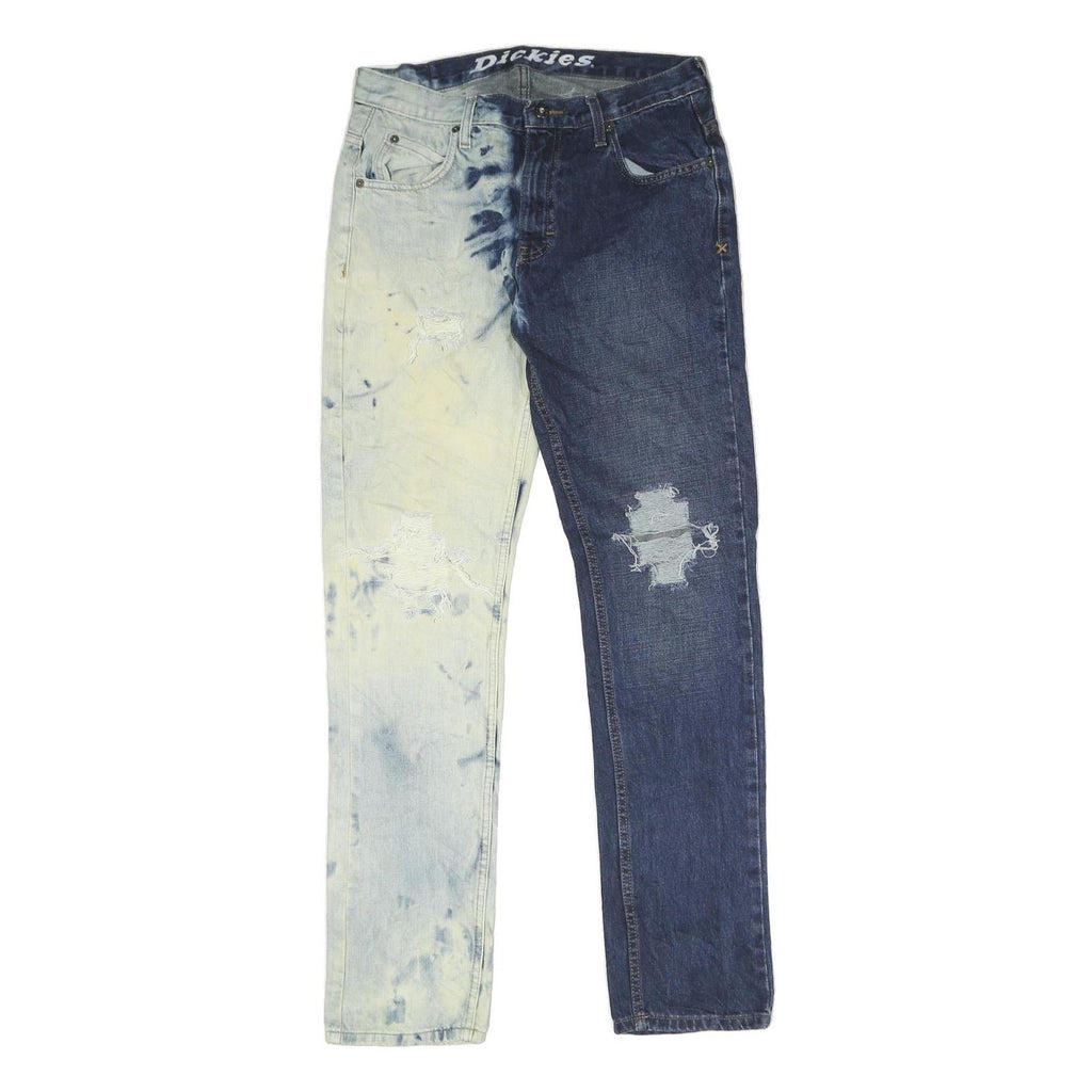 DICKIES Mens Jeans Blue Slim Skinny Denim Rinse W31 L30 Distressed
