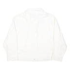 LEE Womens White Cotton Button Jacket 2XL Casual Classic Fit Plain Stylish