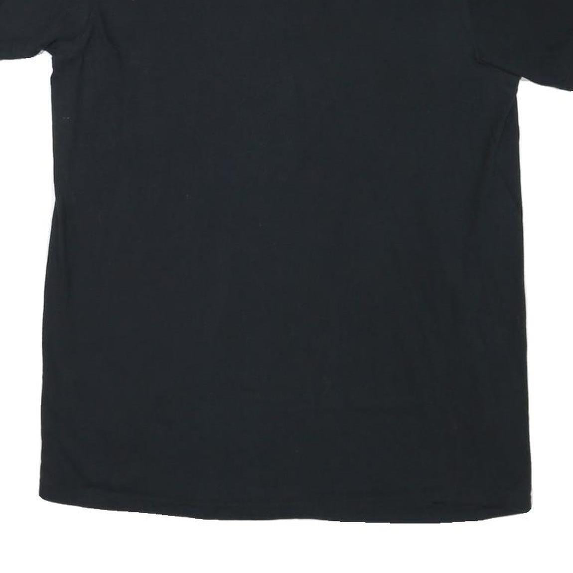 CALVIN KLEIN Mens Black V-Neck T-Shirt M Cotton Blend Classic Casual