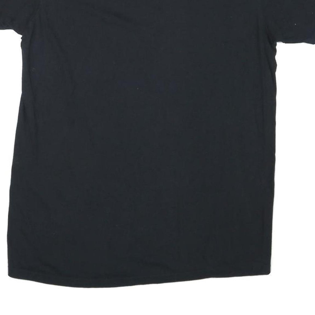 CALVIN KLEIN Mens Black V-Neck T-Shirt M Cotton Blend Classic Casual