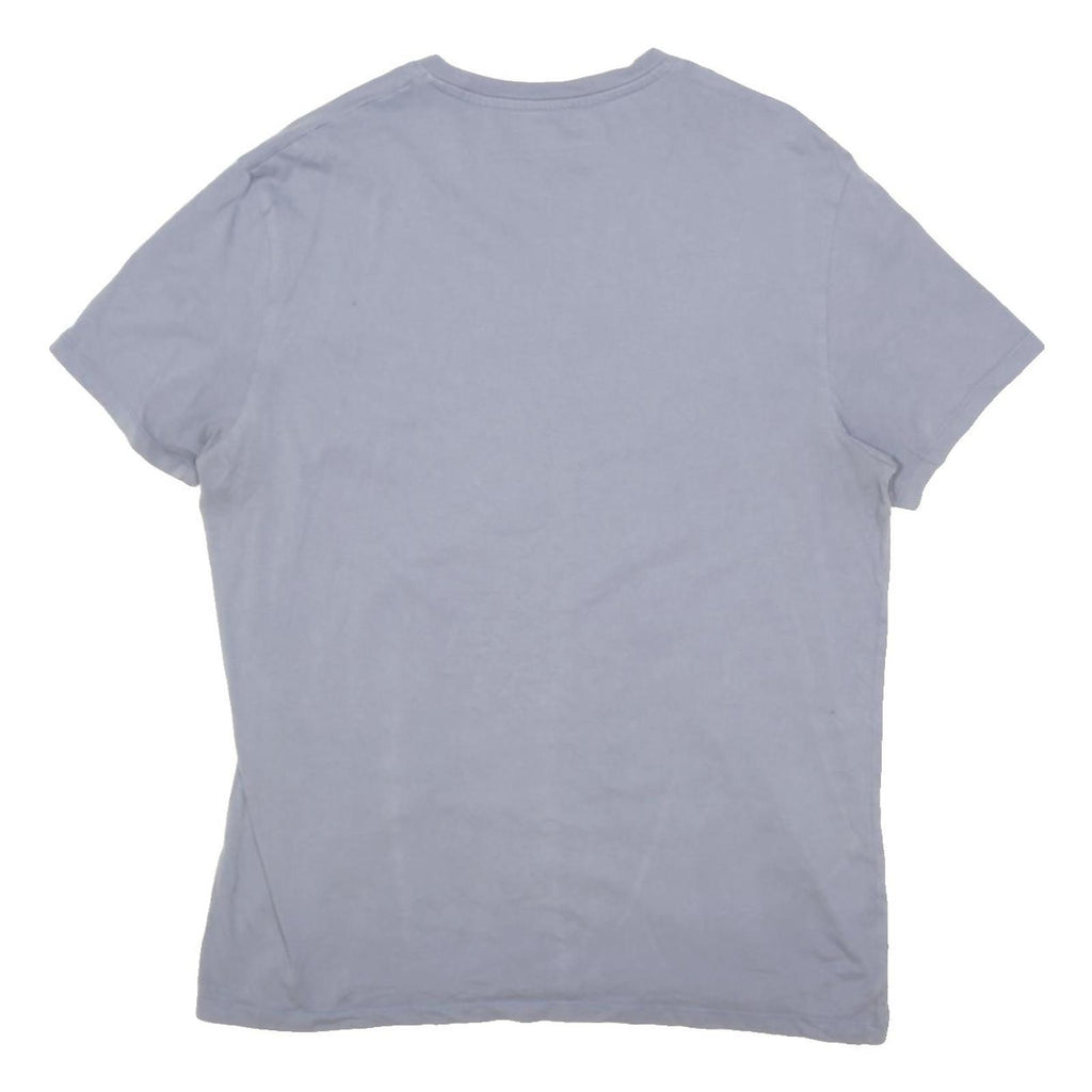 TIMBERLAND Mens Blue L T-Shirt Short Sleeve Crew Neck Cotton Blend Casual
