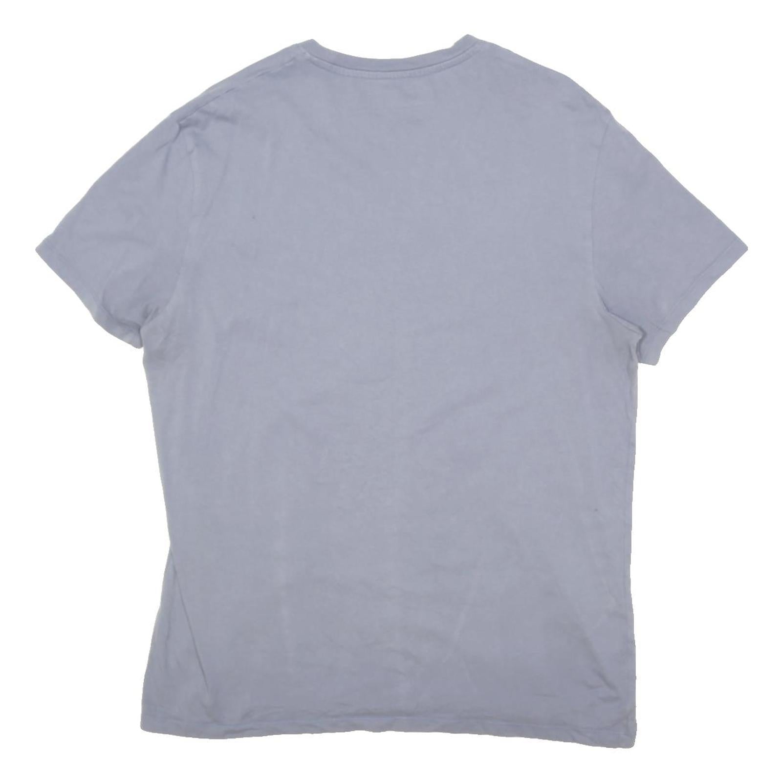 TIMBERLAND Mens Blue L T-Shirt Short Sleeve Crew Neck Cotton Blend Casual
