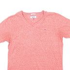 HILFIGER DENIM Womens T-Shirt Red V-Neck L